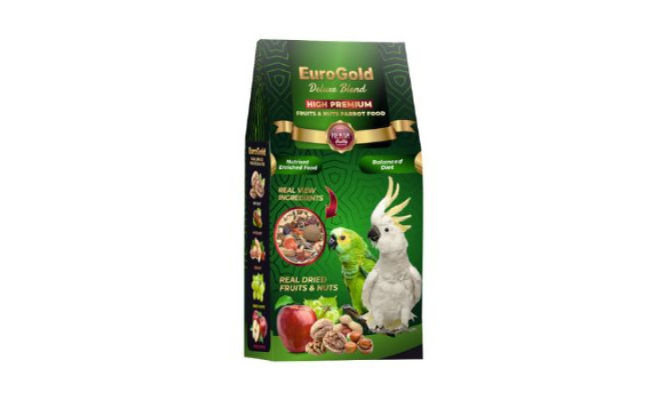 EUROGOLD DELUXE PAPAGAN FRUİTS&NUTS 650 GR